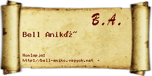 Bell Anikó névjegykártya